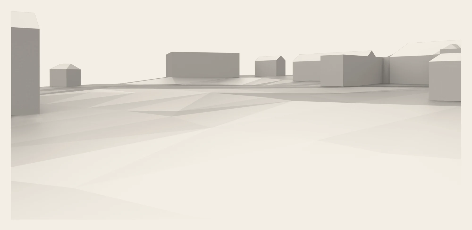 Panoramaperspektive des geplanten Baukörpers aus Augenhöhe